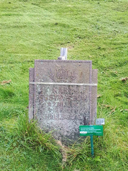 Gravnummer: NK F B   839