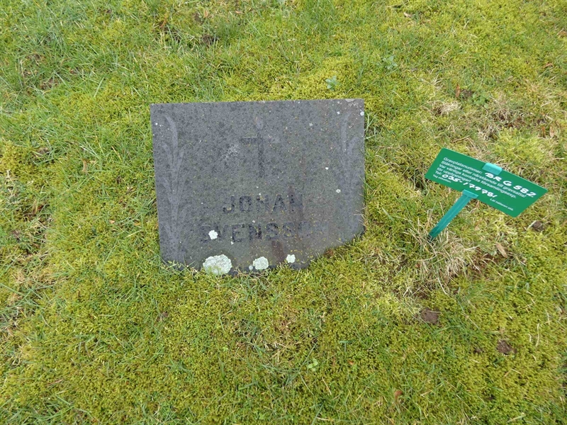Grave number: BR G   582