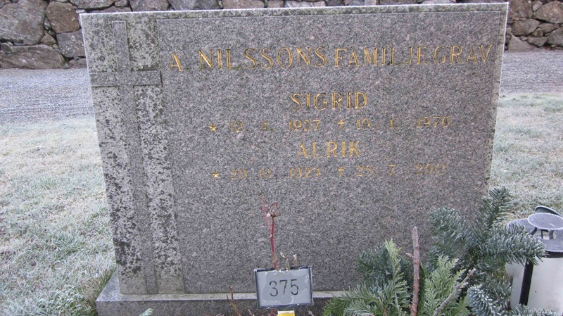 Grave number: KG D   375