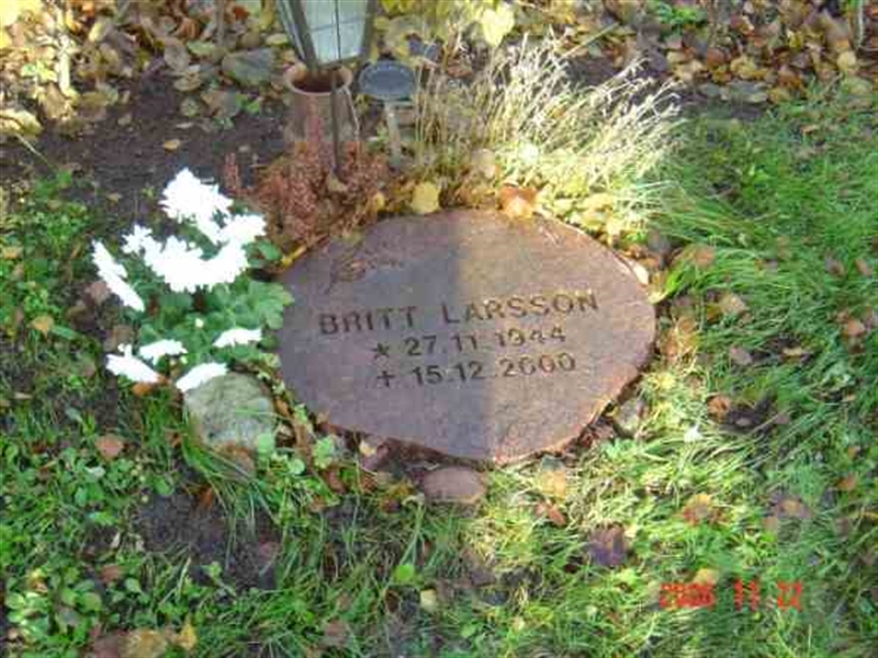 Grave number: FLÄ URNL    72