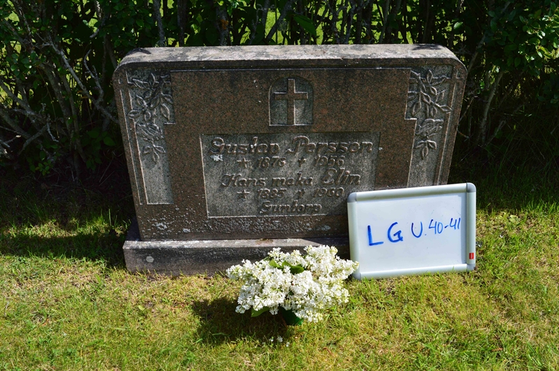 Grave number: LG U    40, 41