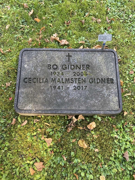 Grave number: 1 H   399