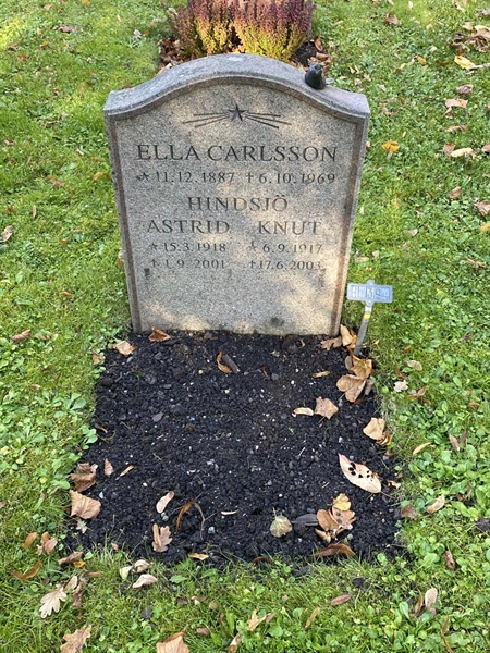 Grave number: 1 H   394