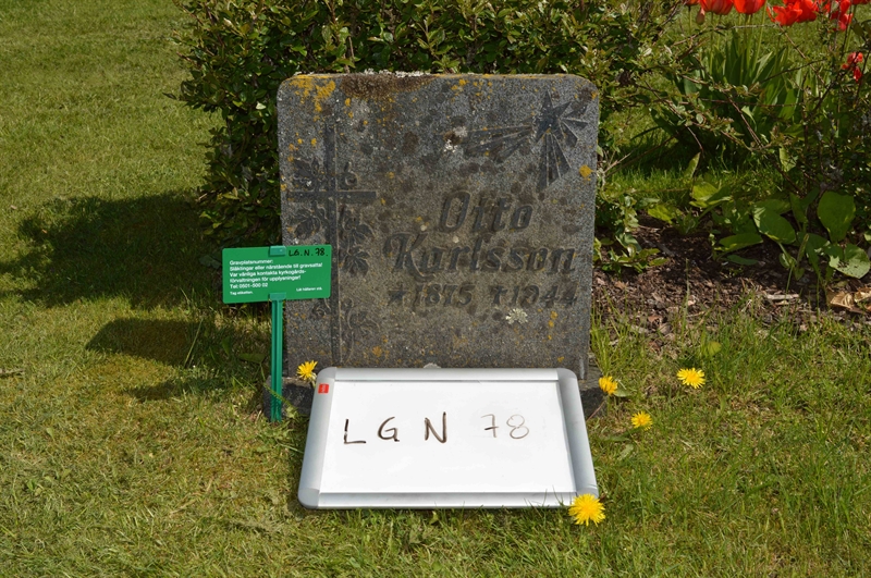 Grave number: LG N    78
