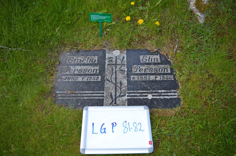 Grave number: LG P    81, 82