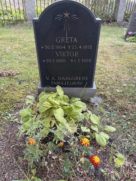Grave number: 1 NU    50