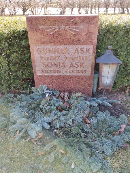 Grave number: NÅ U01    25