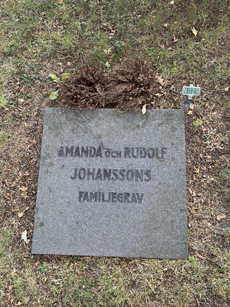 Grave number: 1 NU    29