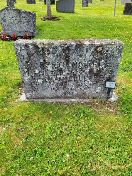 Grave number: kö 01 18    55