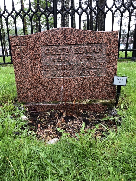 Grave number: 1 U10    11
