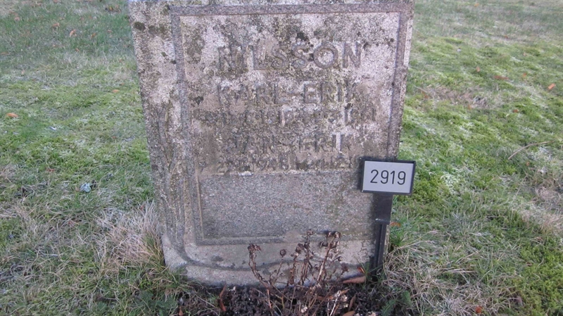 Grave number: KG H  2918, 2919