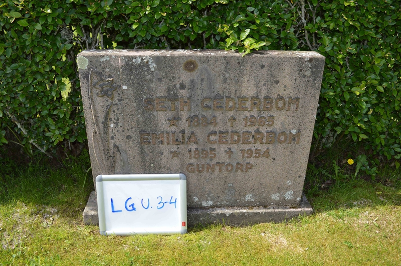 Grave number: LG U     3, 4