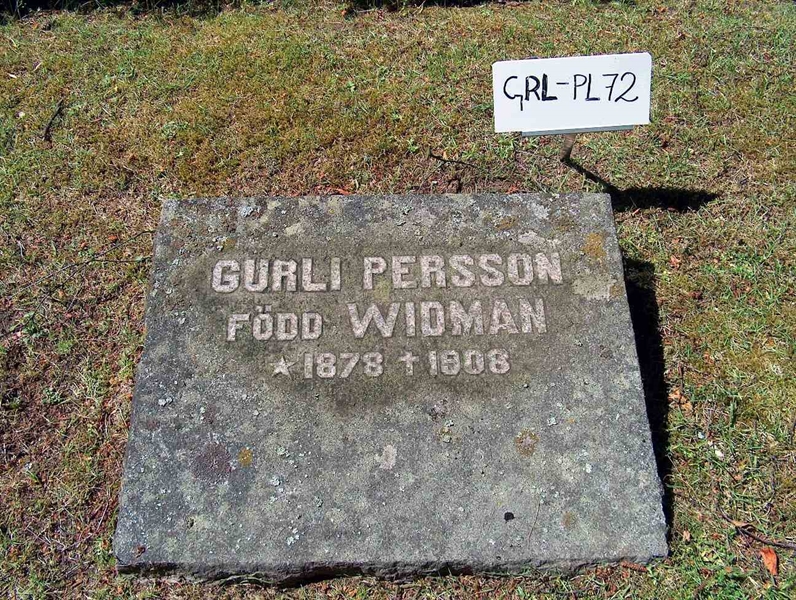 Grave number: HÖB GL.R    72