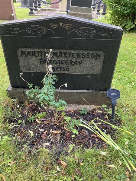 Grave number: 1 03    83