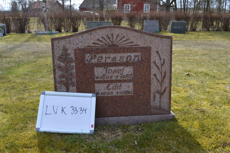 Grave number: LV K    33, 34