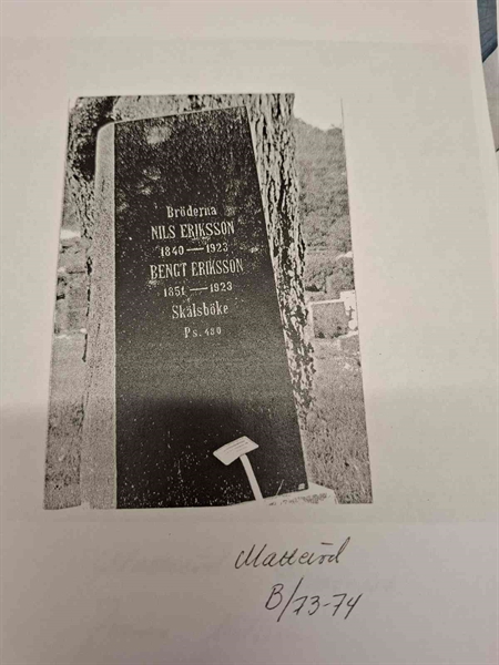 Grave number: 40 B    73-74