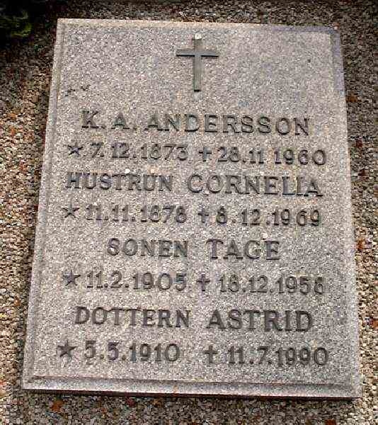 Grave number: VK I    50