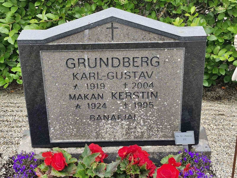 Grave number: GR PT   172