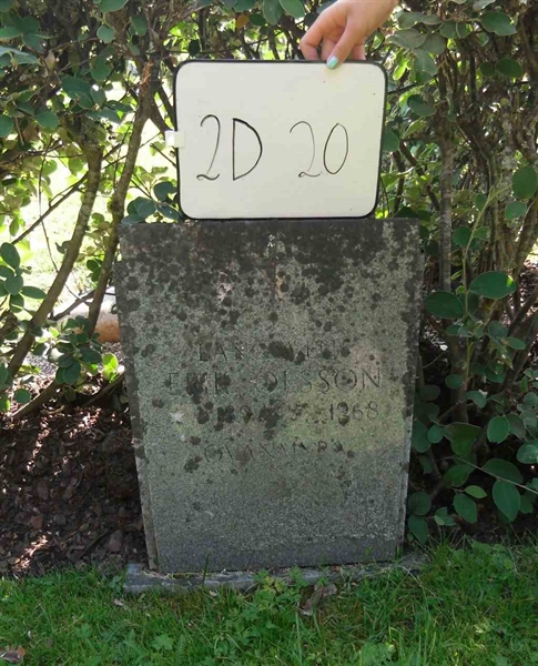 Gravnummer: 2 D    20