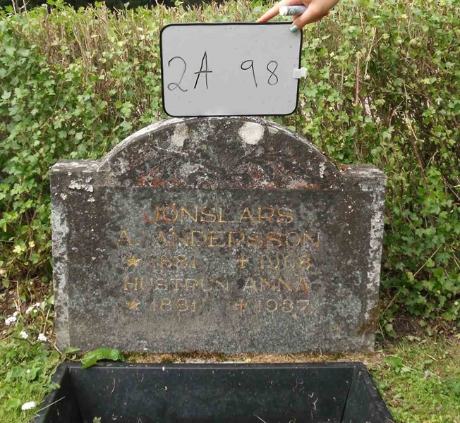 Gravnummer: 2 A    98