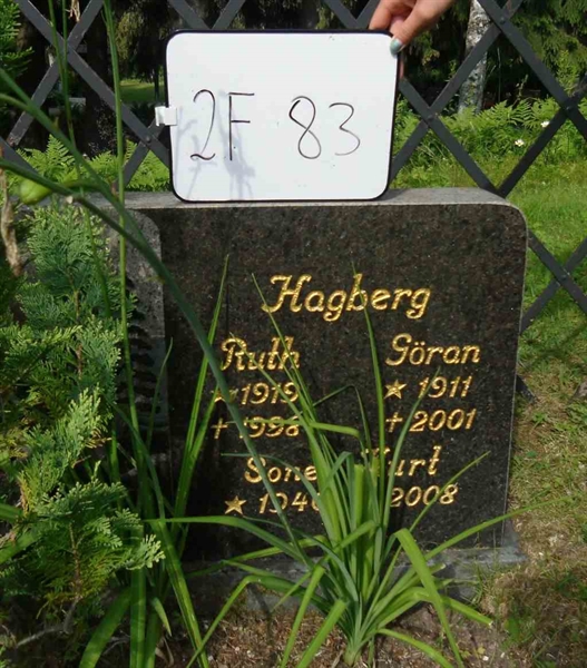 Gravnummer: 2 F    83