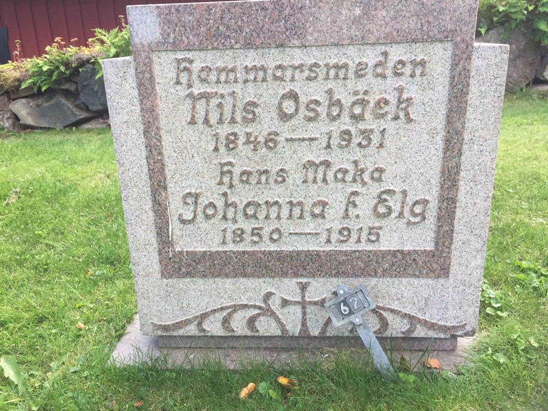 Grave number: B G   62, 63