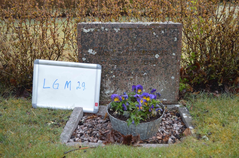 Grave number: LG M    29