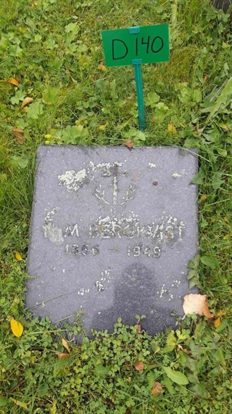 Grave number: KA D   140