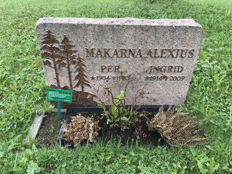 Grave number: UN K    22, 23