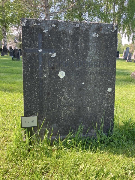 Grave number: 2 D   136