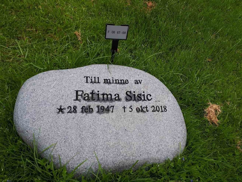 Grave number: F 06    67-68