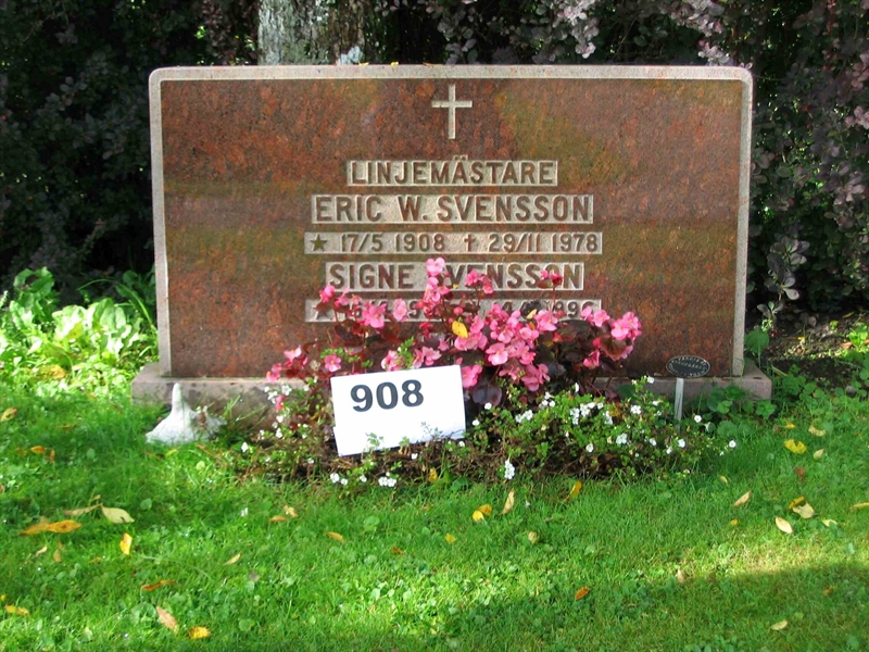 Grave number: FK 09    908