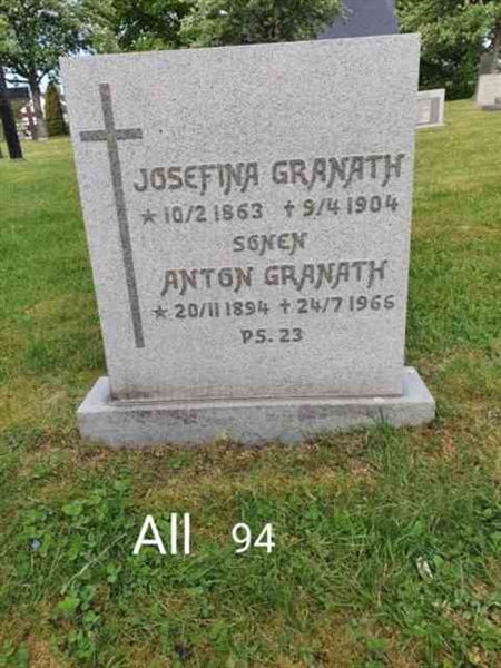 Grave number: BR AII    94