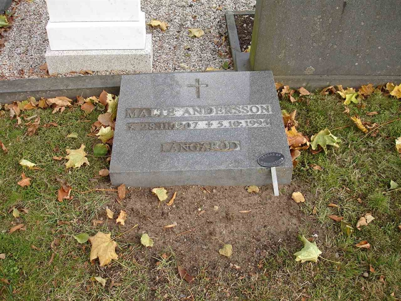 Grave number: FG D     1