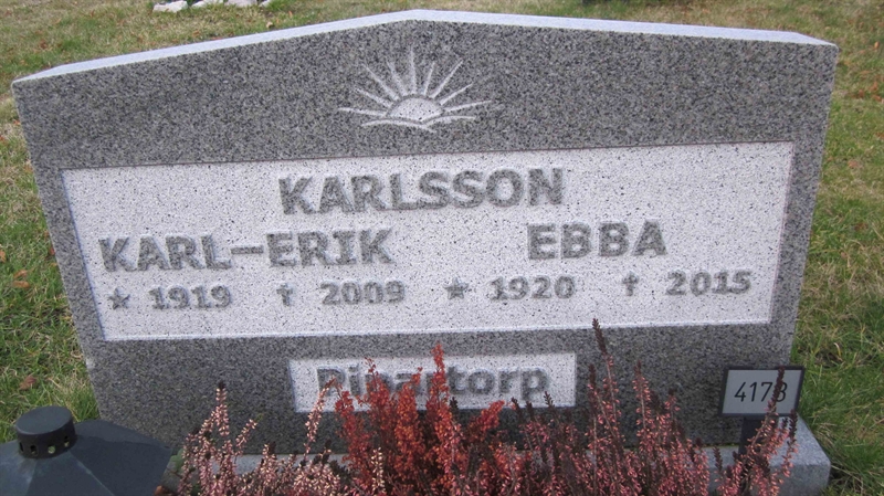 Grave number: KG NK  4173, 4174