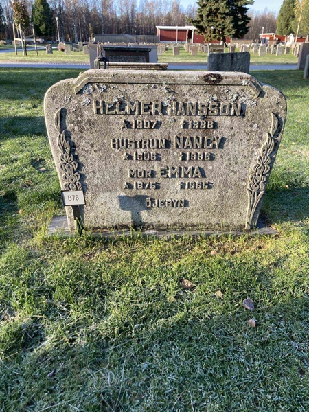 Grave number: 1 NB    76