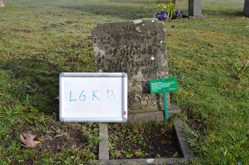 Grave number: LG K    13
