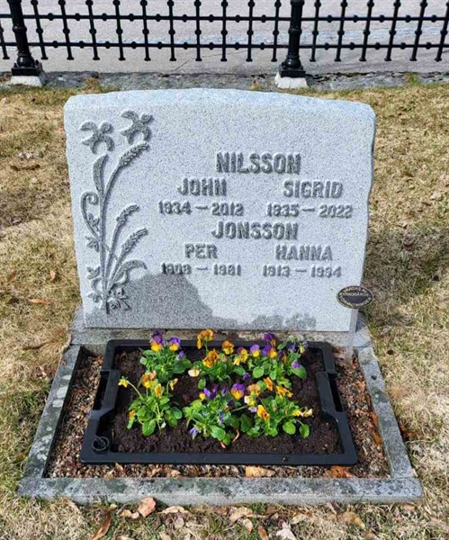 Grave number: D G 1 209