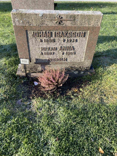 Grave number: 1 NB    59