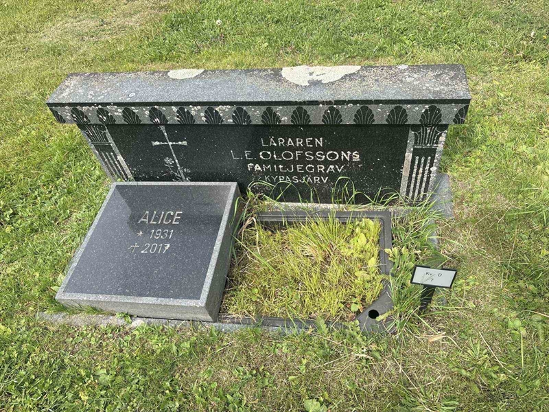 Grave number: 003 D     7