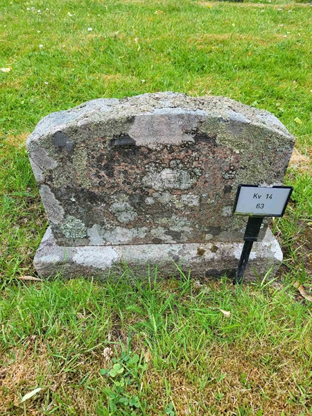 Grave number: kö 01 14    63