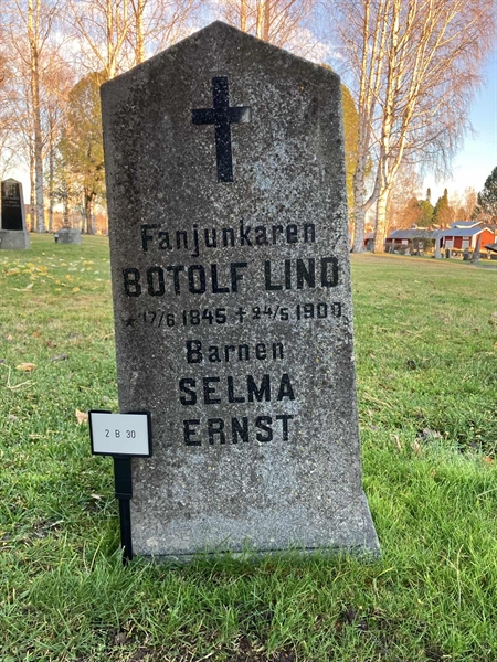 Grave number: 2 B    30