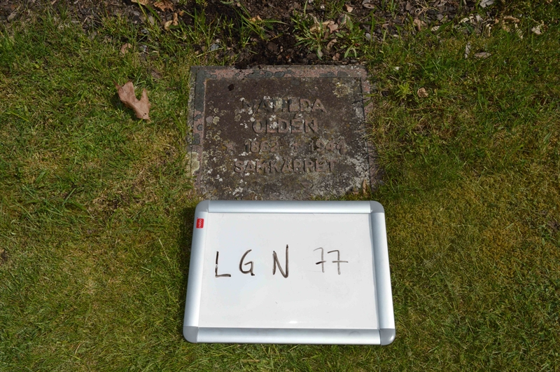 Grave number: LG N    77