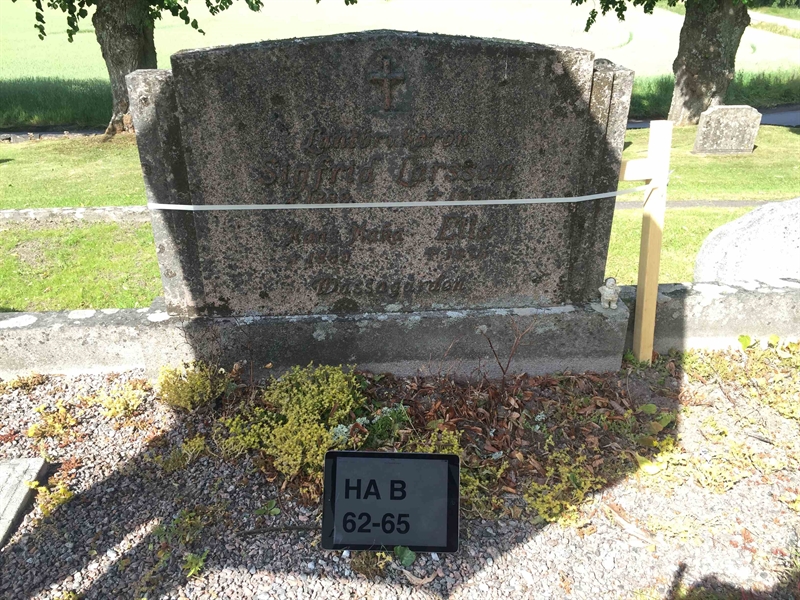 Grave number: HA B    62, 63, 64, 65
