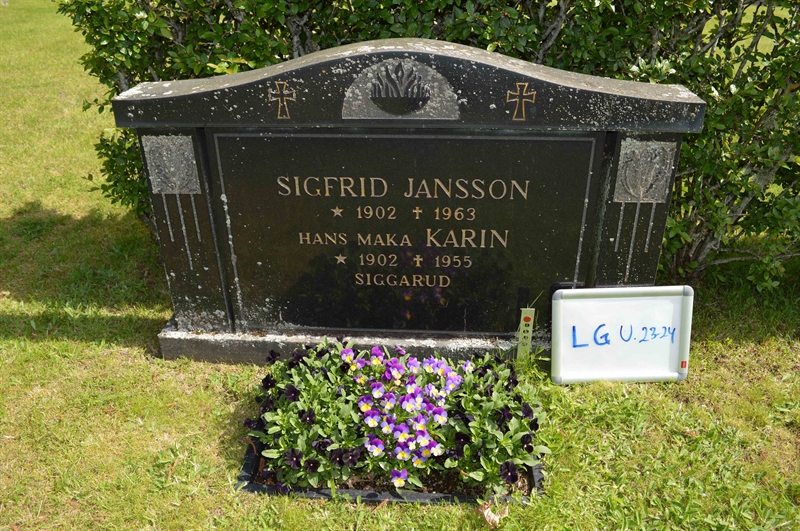 Grave number: LG U    23, 24