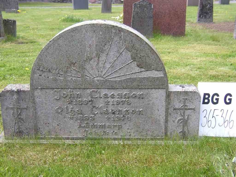 Grave number: Br G   365-366