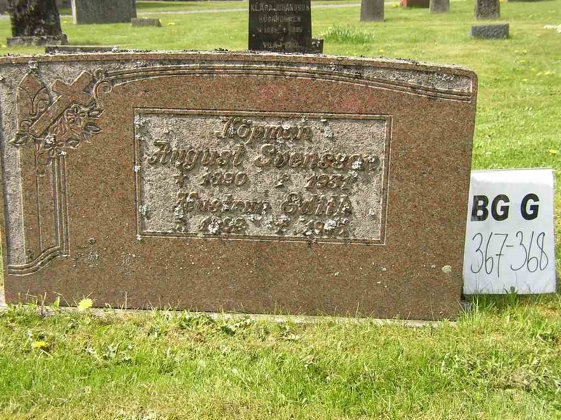 Grave number: Br G   367-368