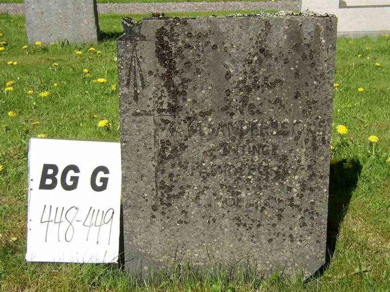 Grave number: Br G   448-449