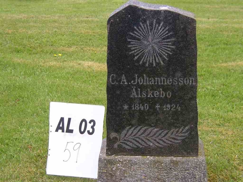 Grave number: AL 4   160