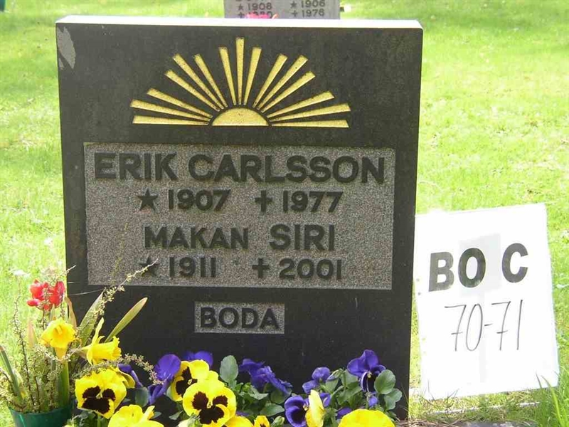 Grave number: BO C    70-71